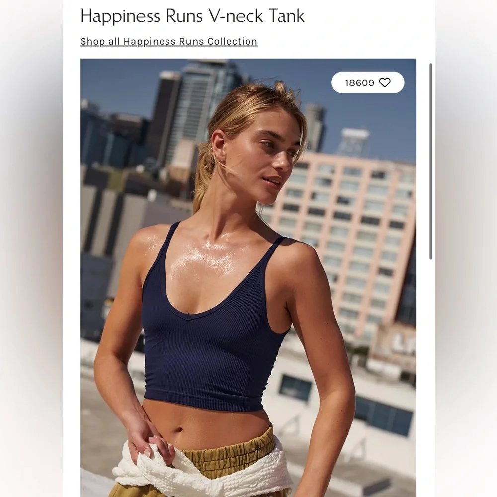 NWOT Free People Happiness Runs V-neck tank